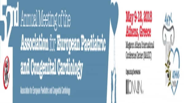 52nd Annual Meeting of the Association for European Pediatric and Congenital Cardiology at Megaron Athens International Conference Center (MAICC), Athens, Greece